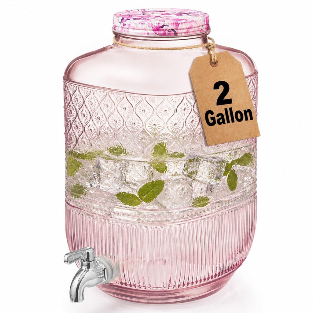 2 Gallon Glass Drink Dispenser C85057