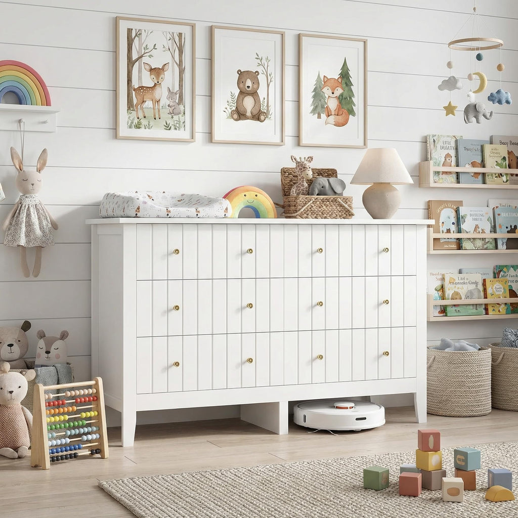 White 6 Drawer Dresser Z558130