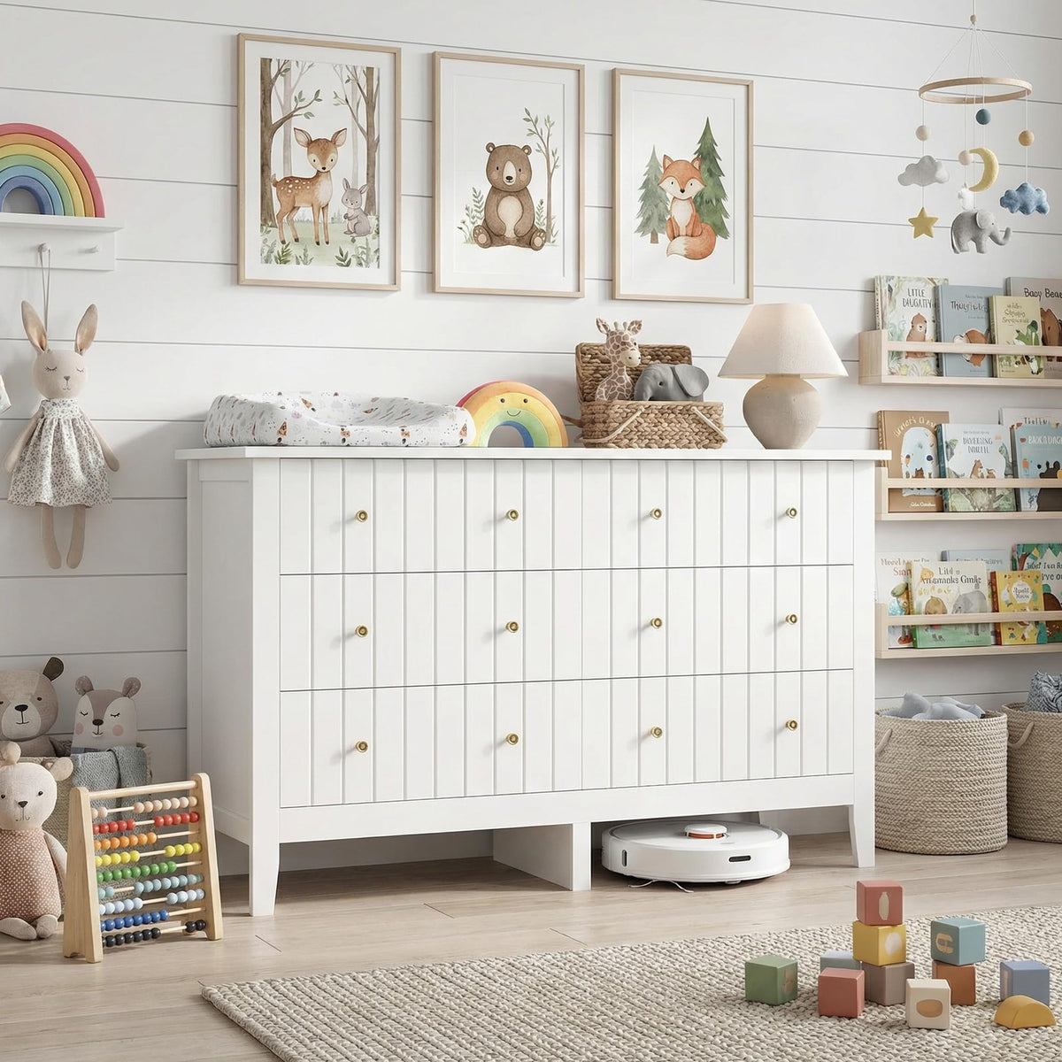 White 6 Drawer Dresser Z558130