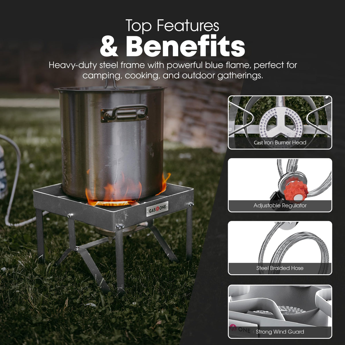 Stainless Steel Outdoor Propane Burner X6959