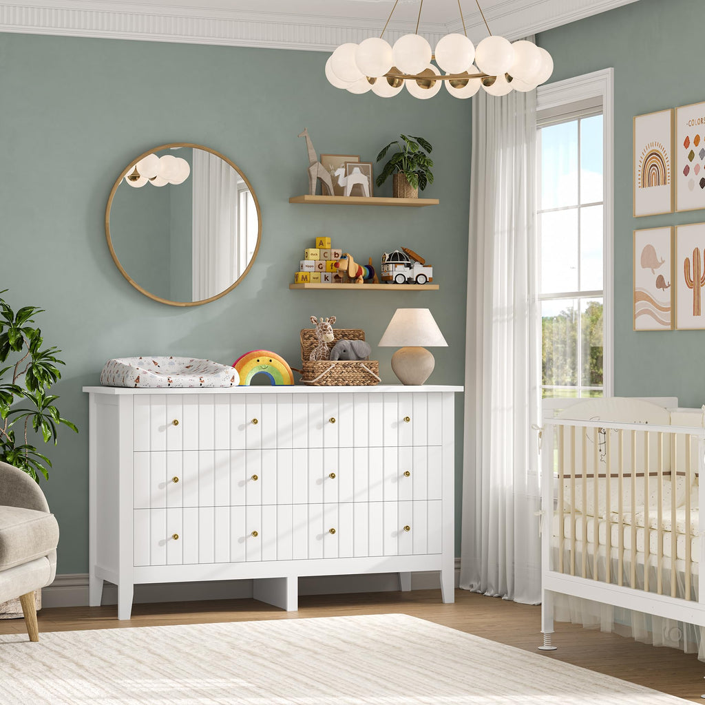 White 6 Drawer Dresser Z558130