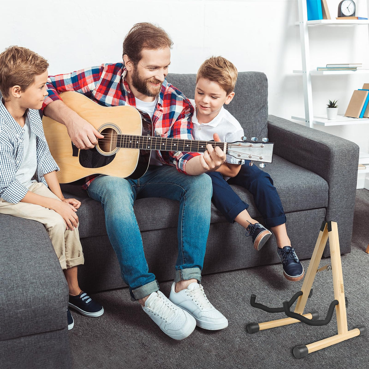 Foldable Wood Guitar Stand Z6088