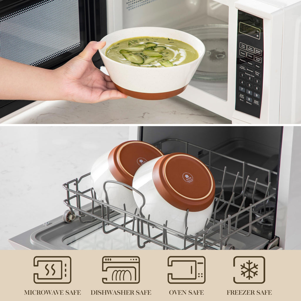 Ceramic Soup Bowl Set of 4 and Baking Dish X47203