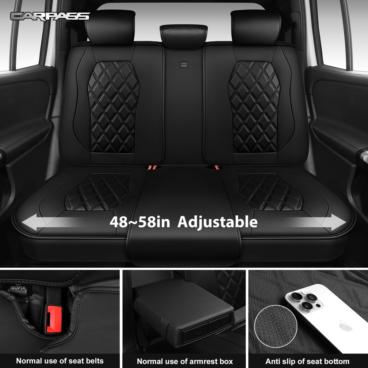 Nappa Leather Car Seat Covers Full Set U83722