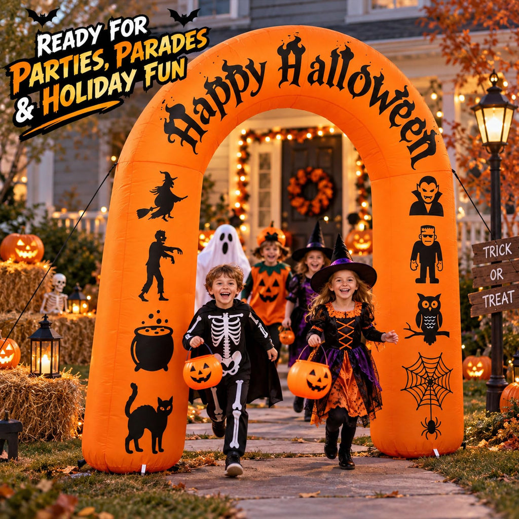8FT Halloween Inflatable Arch with LED Lights S6034