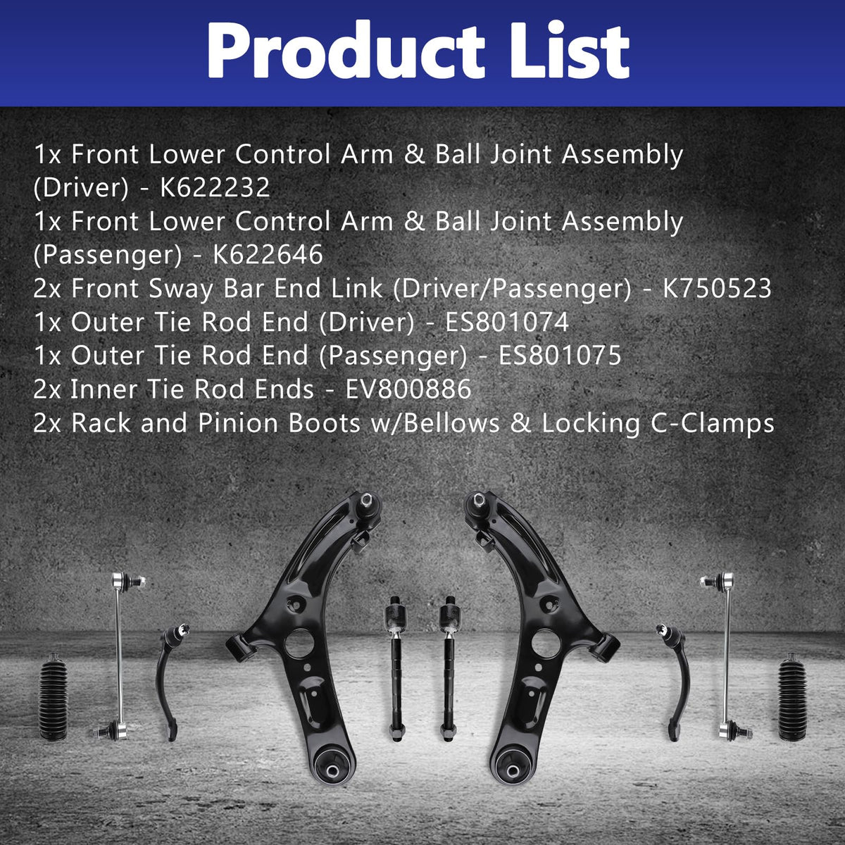 10Pcs Suspension Kit B567204