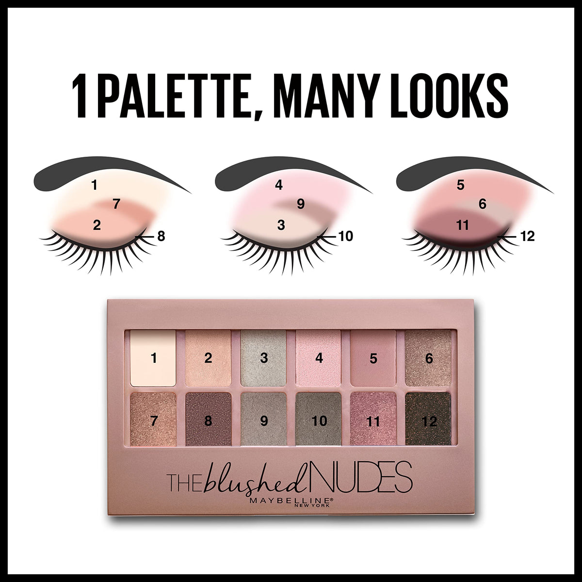 12 Pigmented Matte & Shimmer Eyeshadow Palette W77352