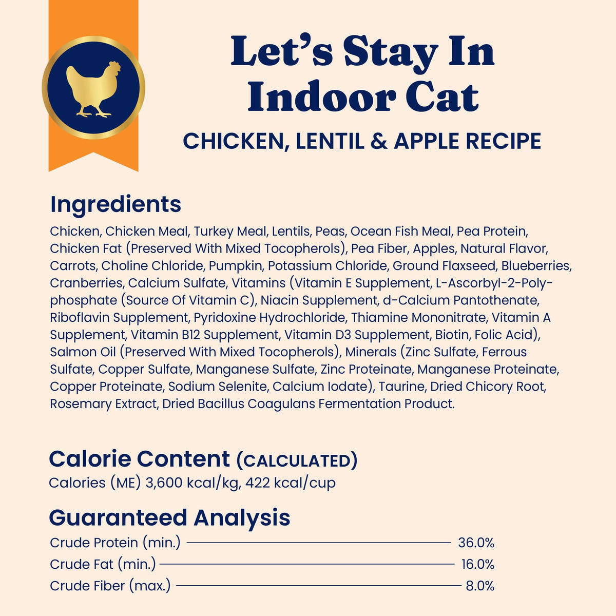 Solid Gold Indoor Chicken Dry Cat Food High Fiber, Adult & Senior Cats 12LB S960