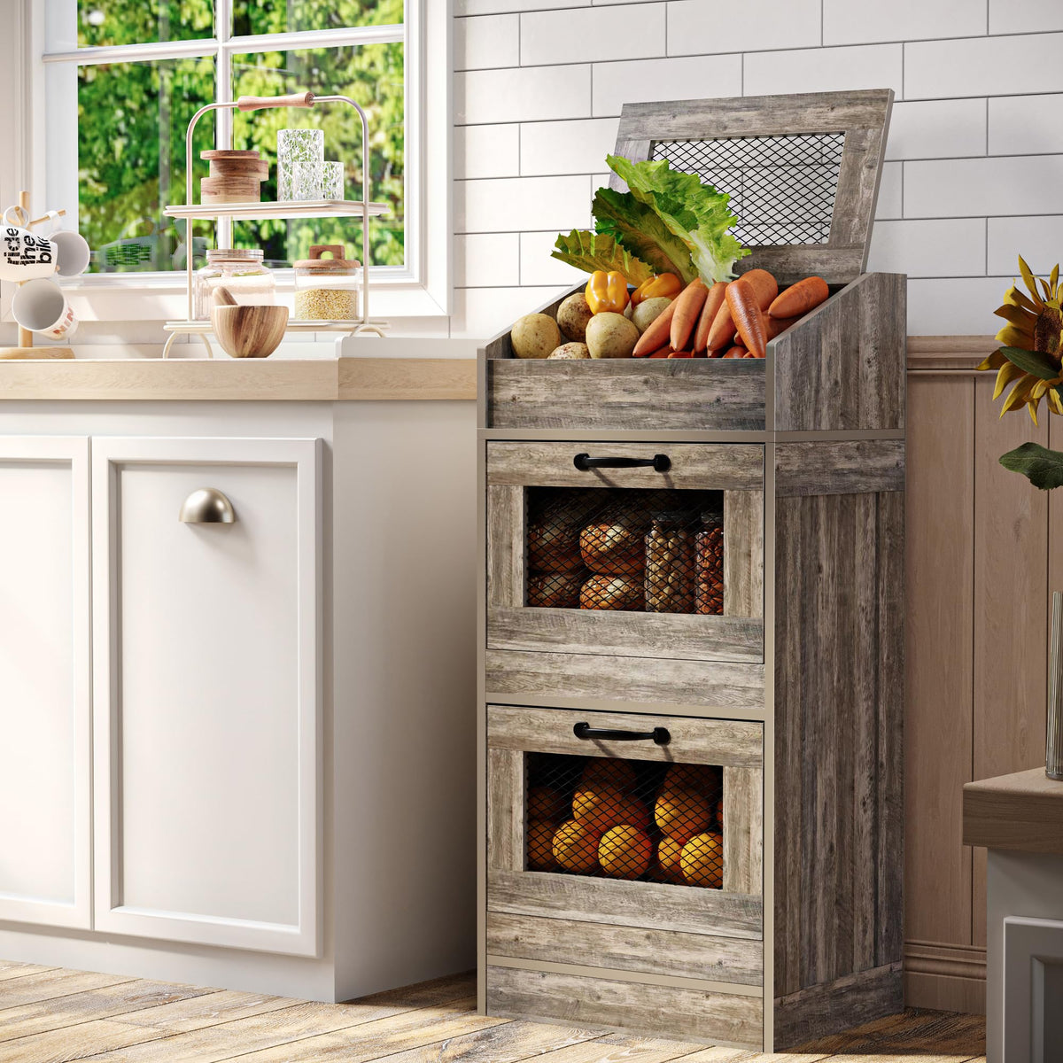 Potato Storage Bin with Lid O43098