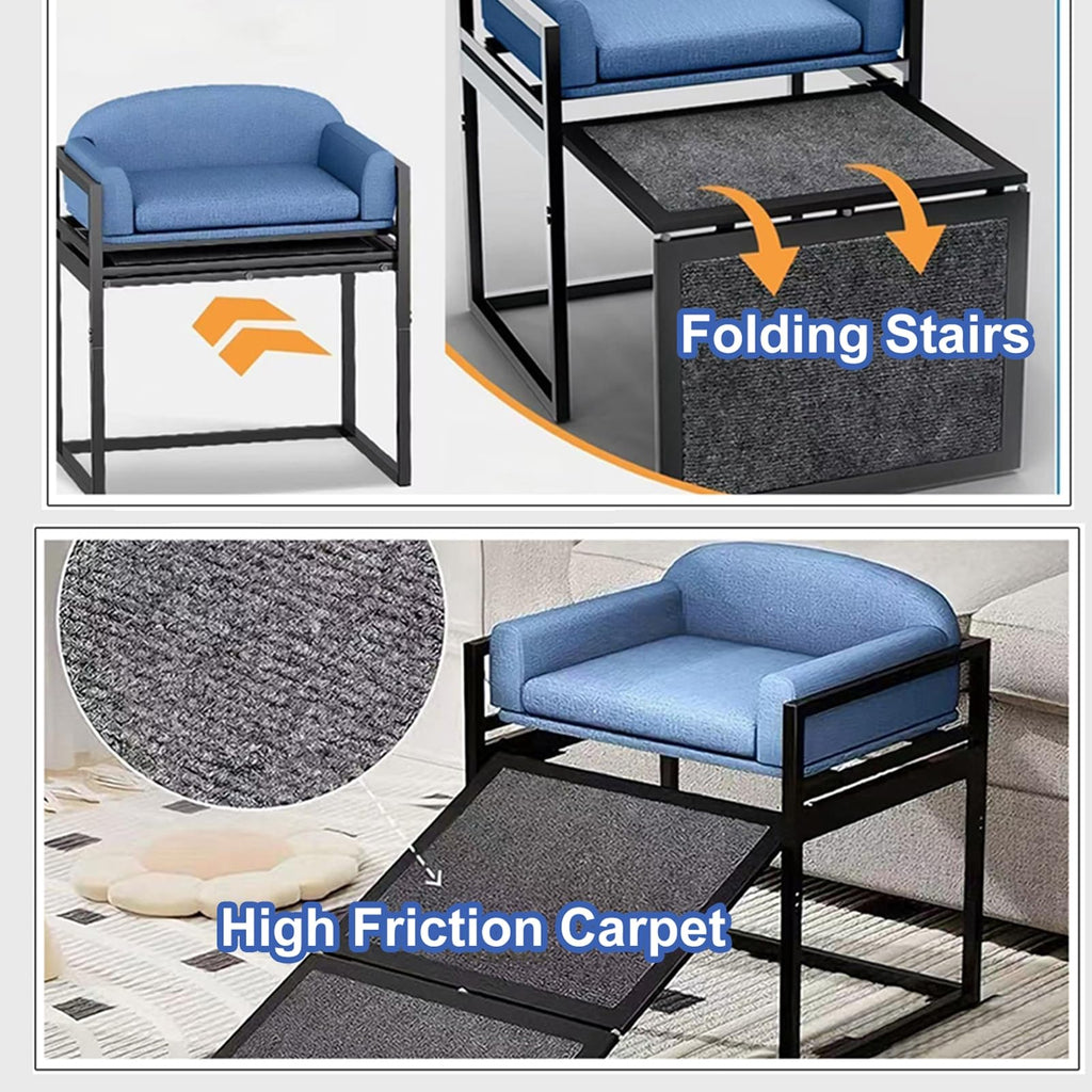 Extra Wide Non Slip Dog Stairs with Wheels V7738