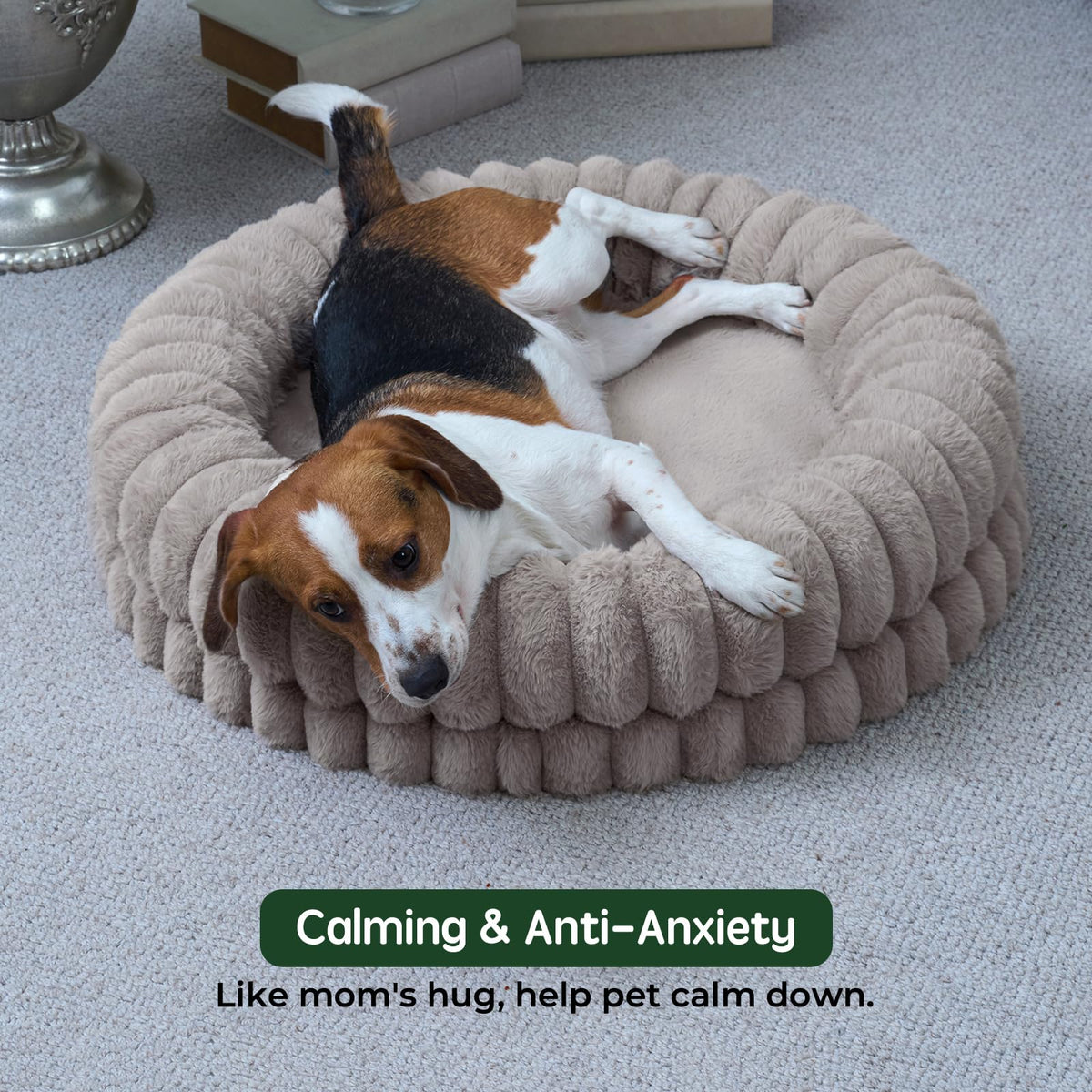 30 Inches Round Washable Dog Bed X900
