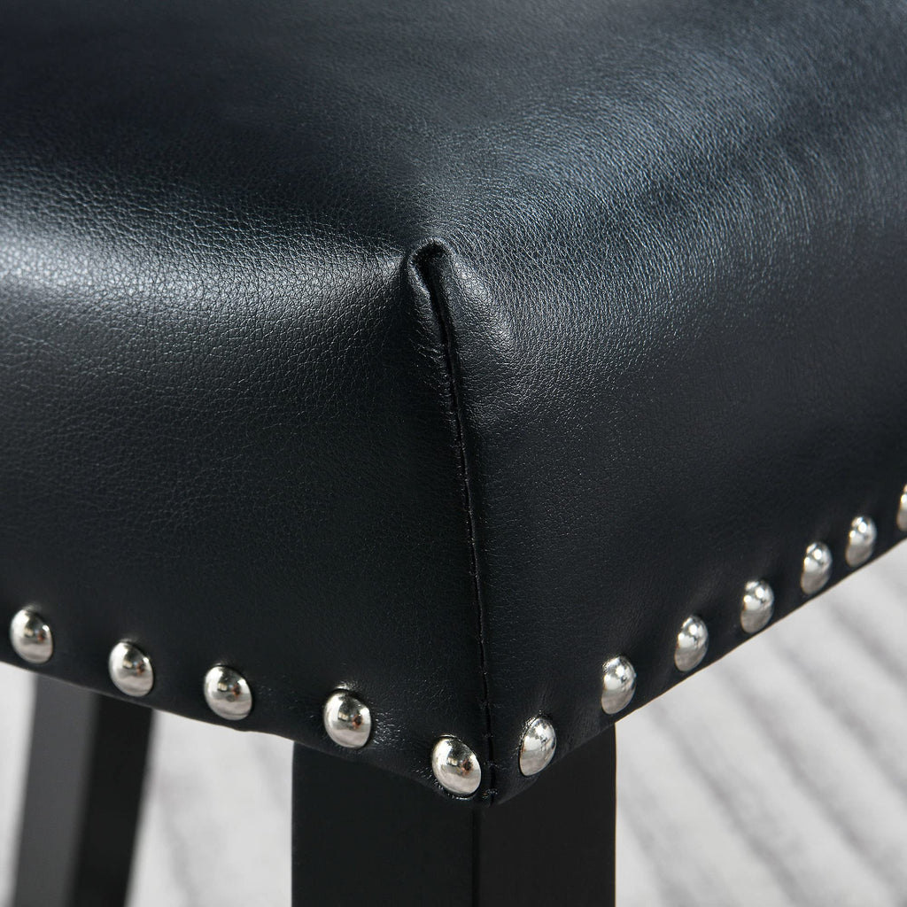 Black Leather Dining Chairs Set of 2 X687