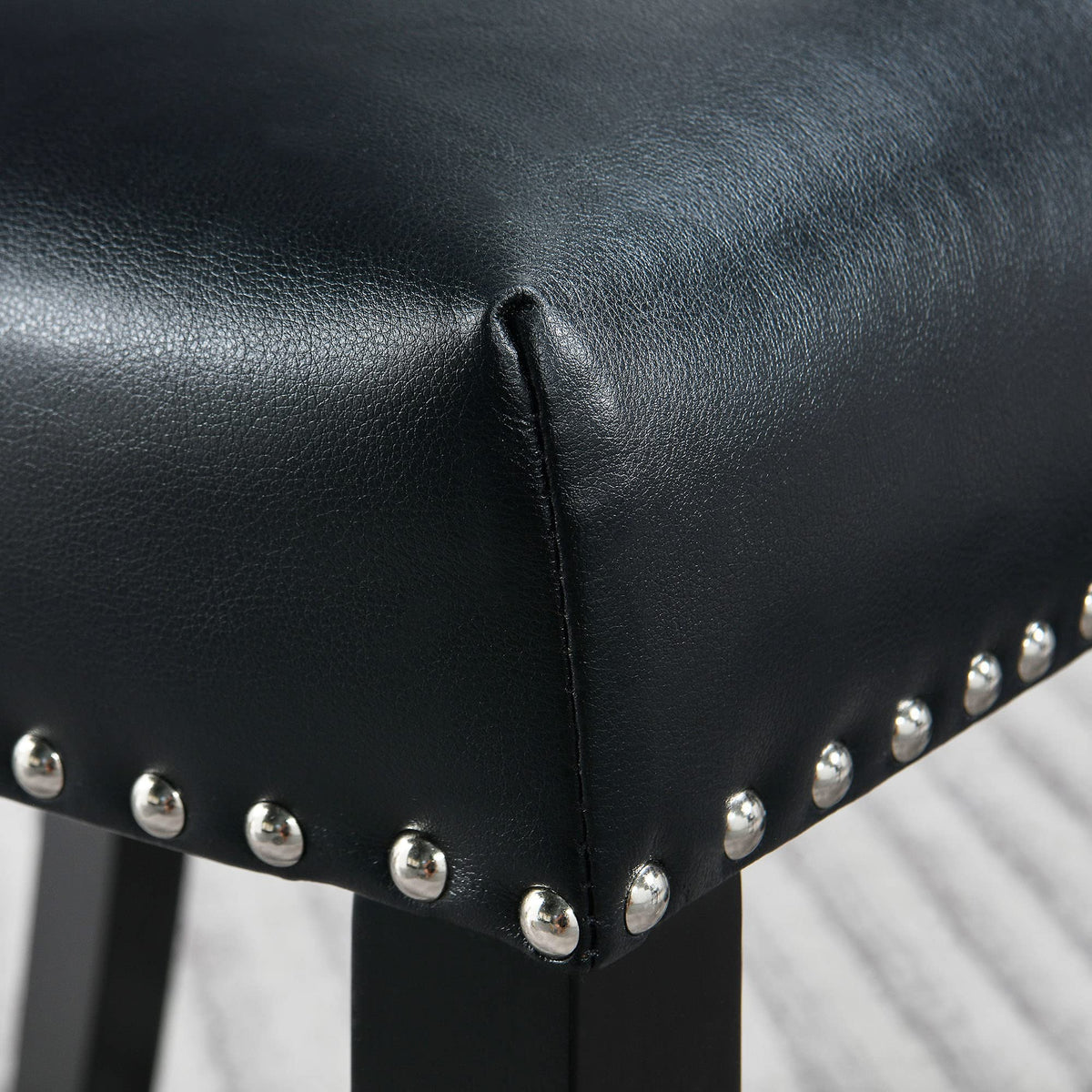 Black Leather Dining Chairs Set of 2 X687