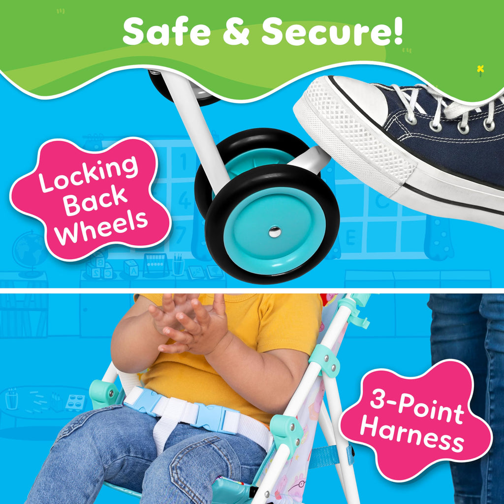 Lightweight Foldable Umbrella Stroller with 3-Point Harness S73641