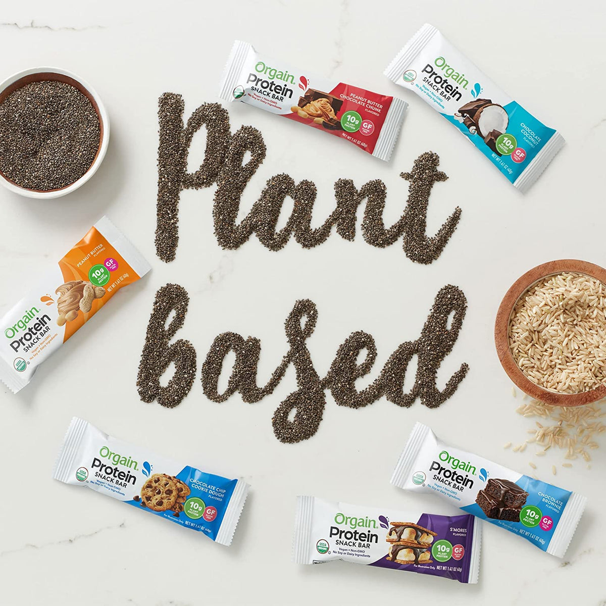 Organic Vegan Protein Powder and Protein Bars Bundle O55188