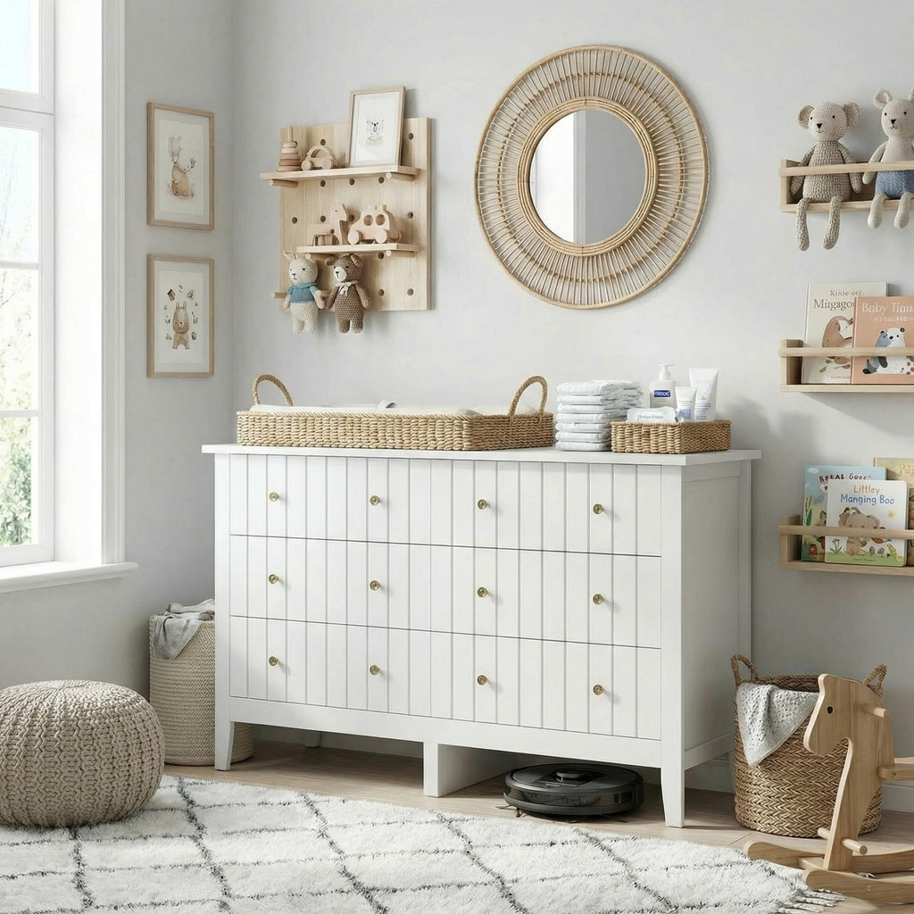 White 6 Drawer Dresser Z558130