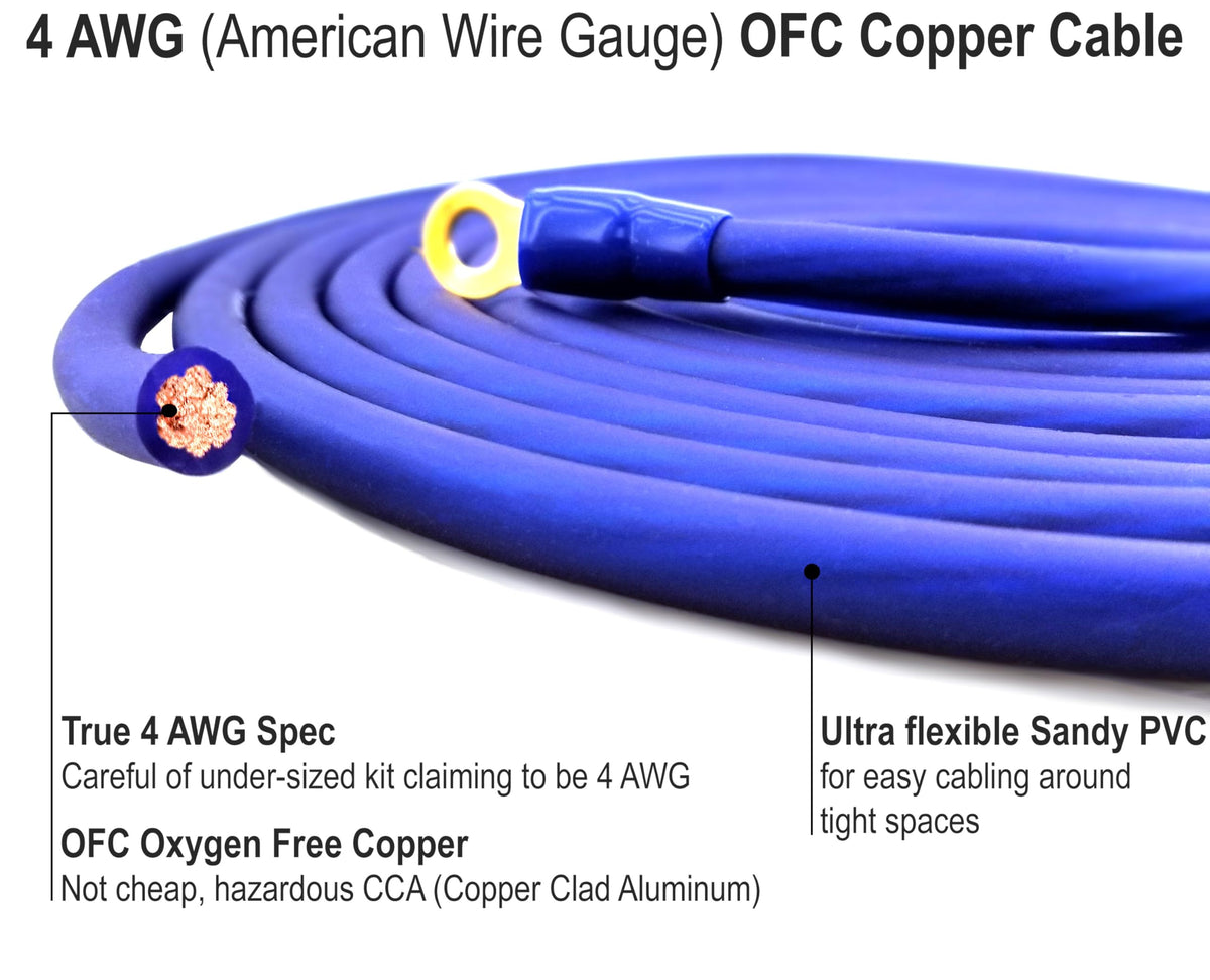 4 AWG 100% Copper Car Audio Amp Wire Kit I1992