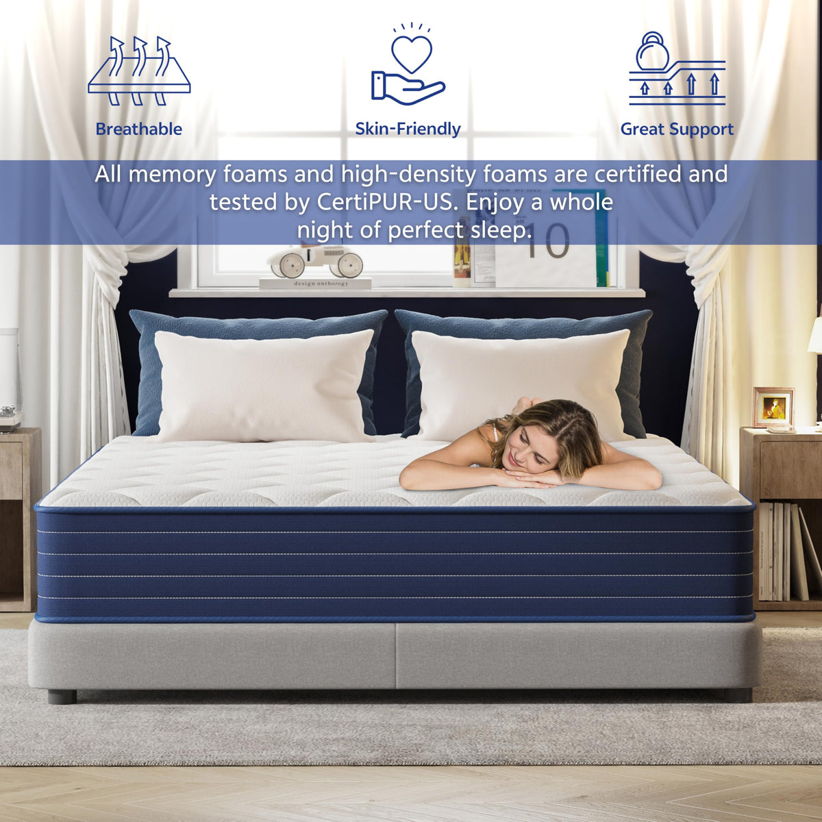 12 Inch Full Hybrid Double Mattress J531094