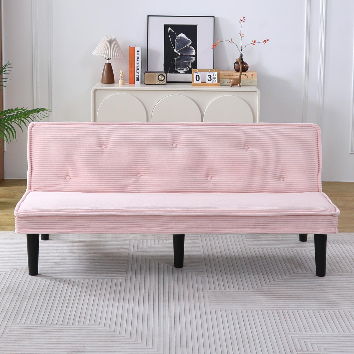 Corduroy Convertible Futon Sofa Bed Y8039