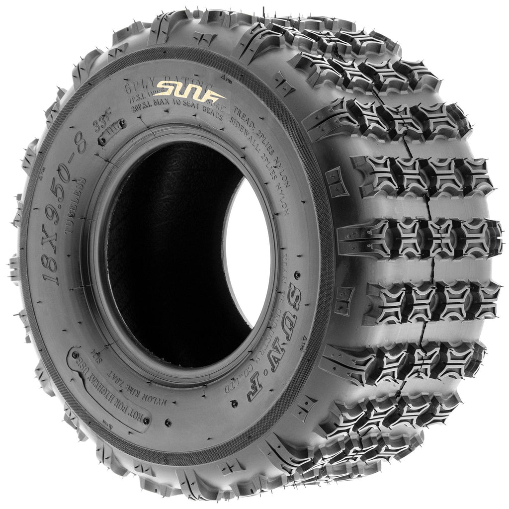 Set of 4 Sport ATV Tubeless Tires 19x7-8 Front & 18x9.5-8 Rear 4 Ply Q100682