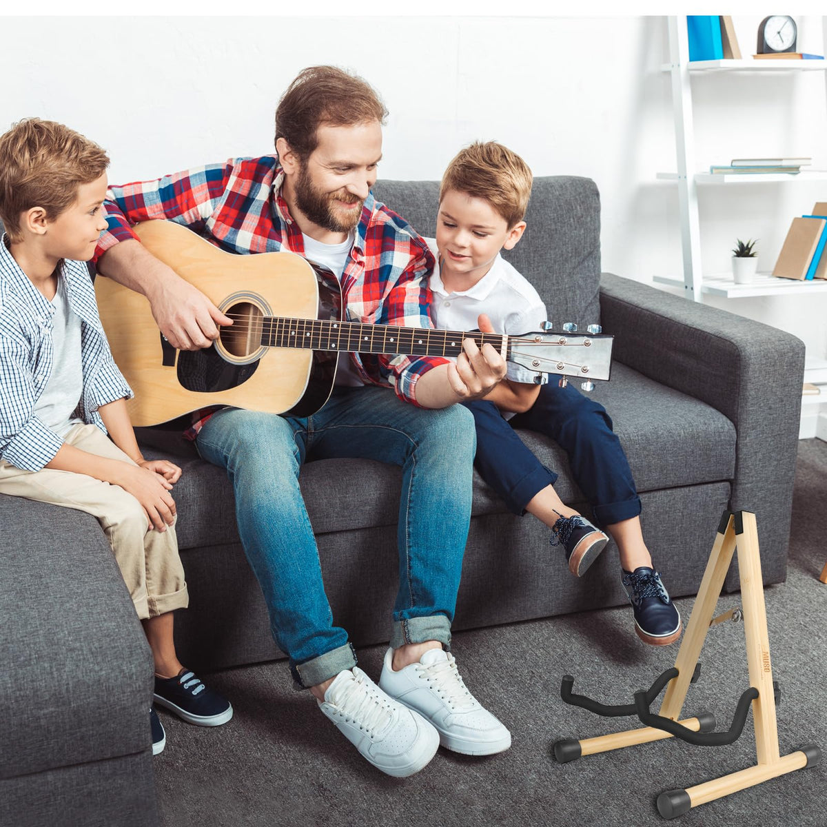 Foldable Wood Guitar Stand Z6088