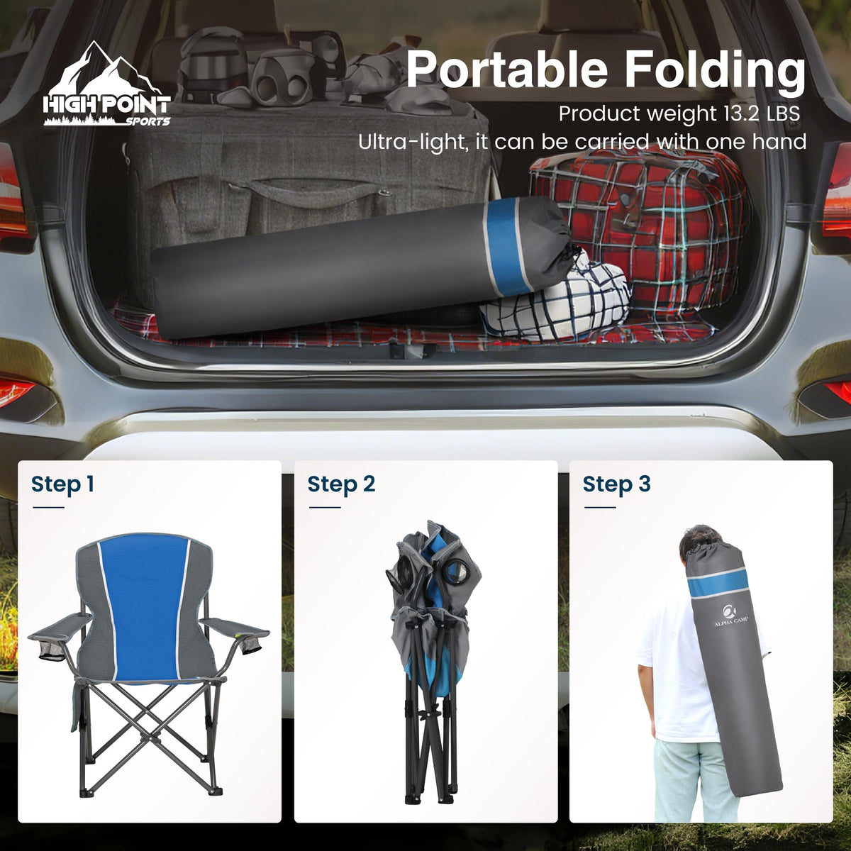 2 Pack Portable Camping Chair T279367