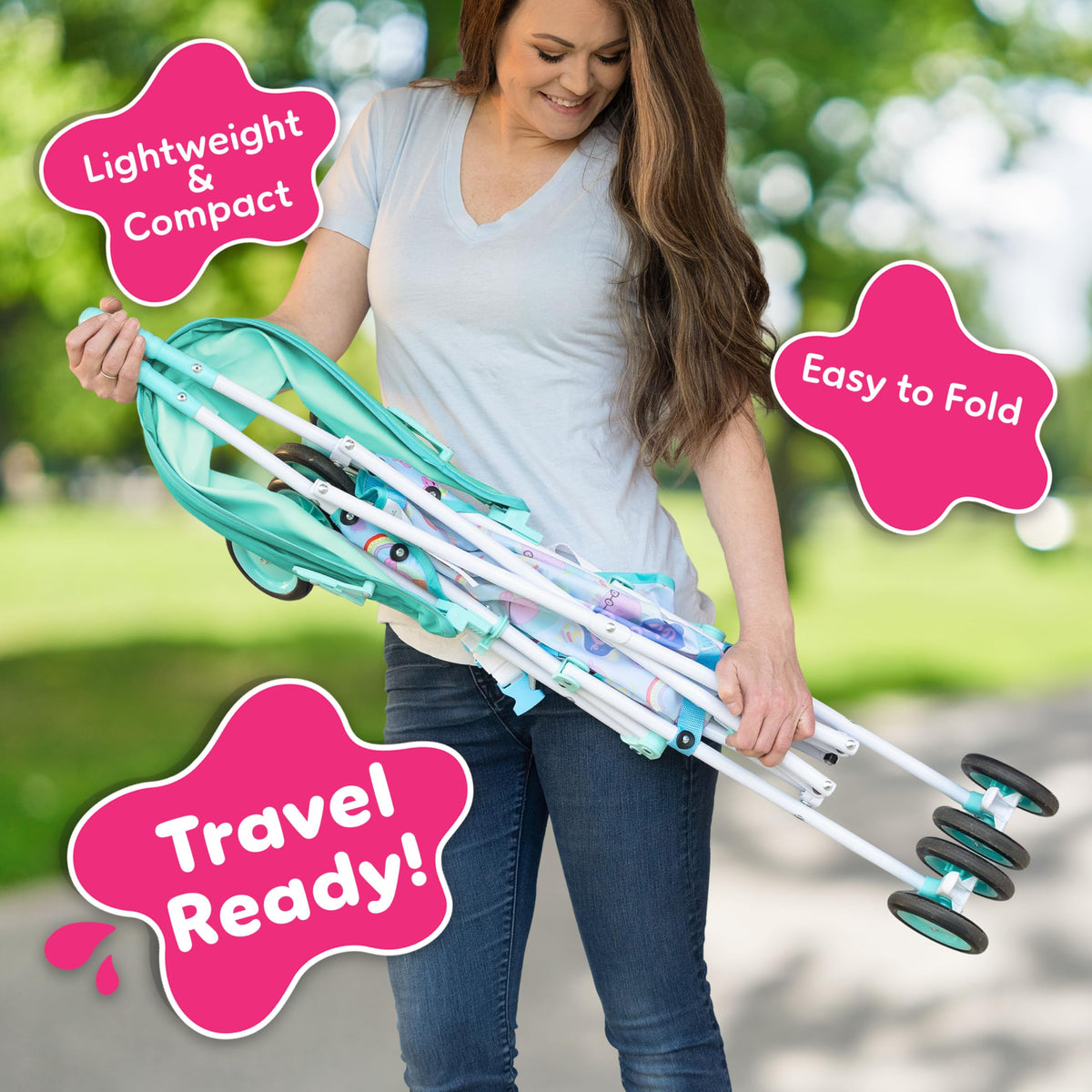Lightweight Foldable Umbrella Stroller with 3-Point Harness S73641