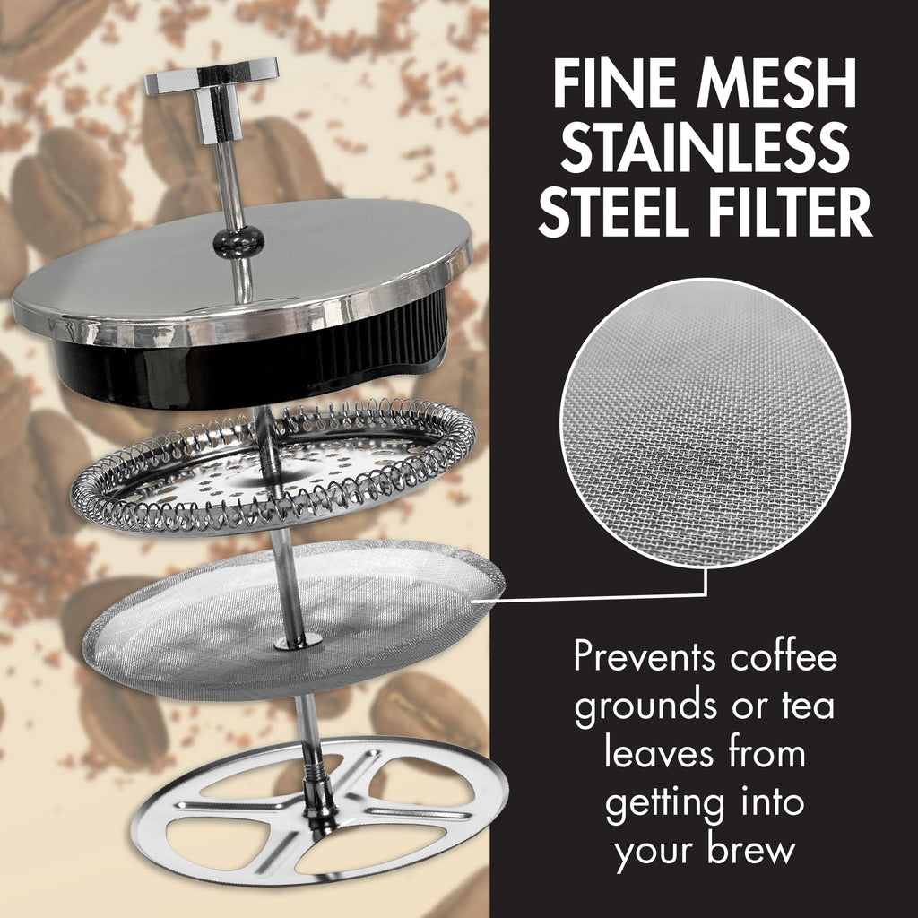 Borosilicate Glass French Press Coffee Maker 34-Ounces H423993