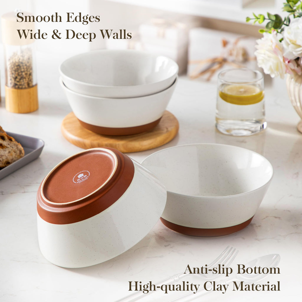 Ceramic Soup Bowl Set of 4 and Baking Dish X47203