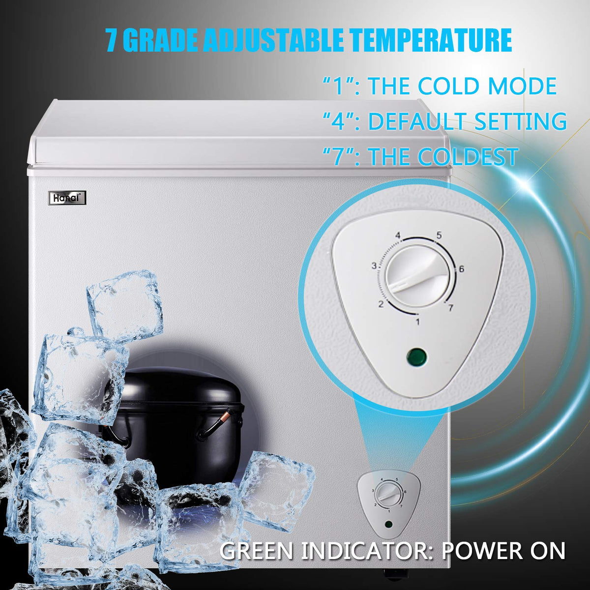 White 5.0 Cu.Ft Chest Freezer Y298