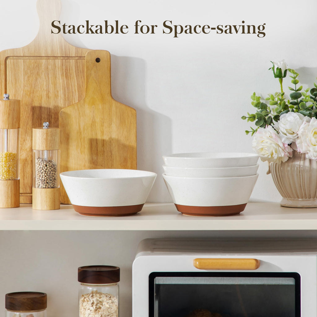 Ceramic Soup Bowl Set of 4 and Baking Dish X47203