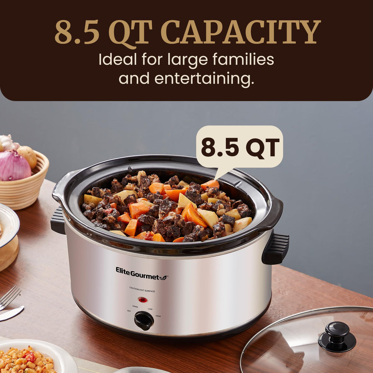 Stainless Steel Slow Cooker 8.5 Quart D863739