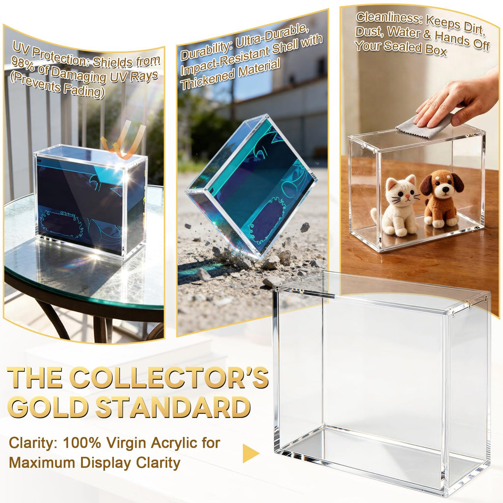 4 Pack Acrylic Case with Magnetic Lid J562363