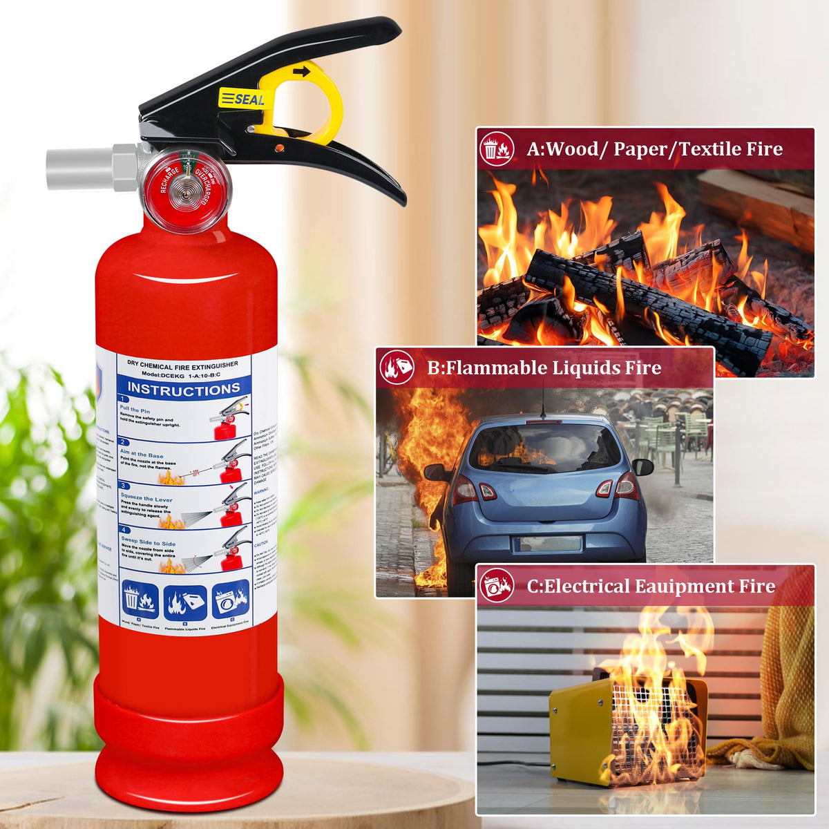 2-Pack 2.5 lb ABC Dry Chemical Fire Extinguisher C8708