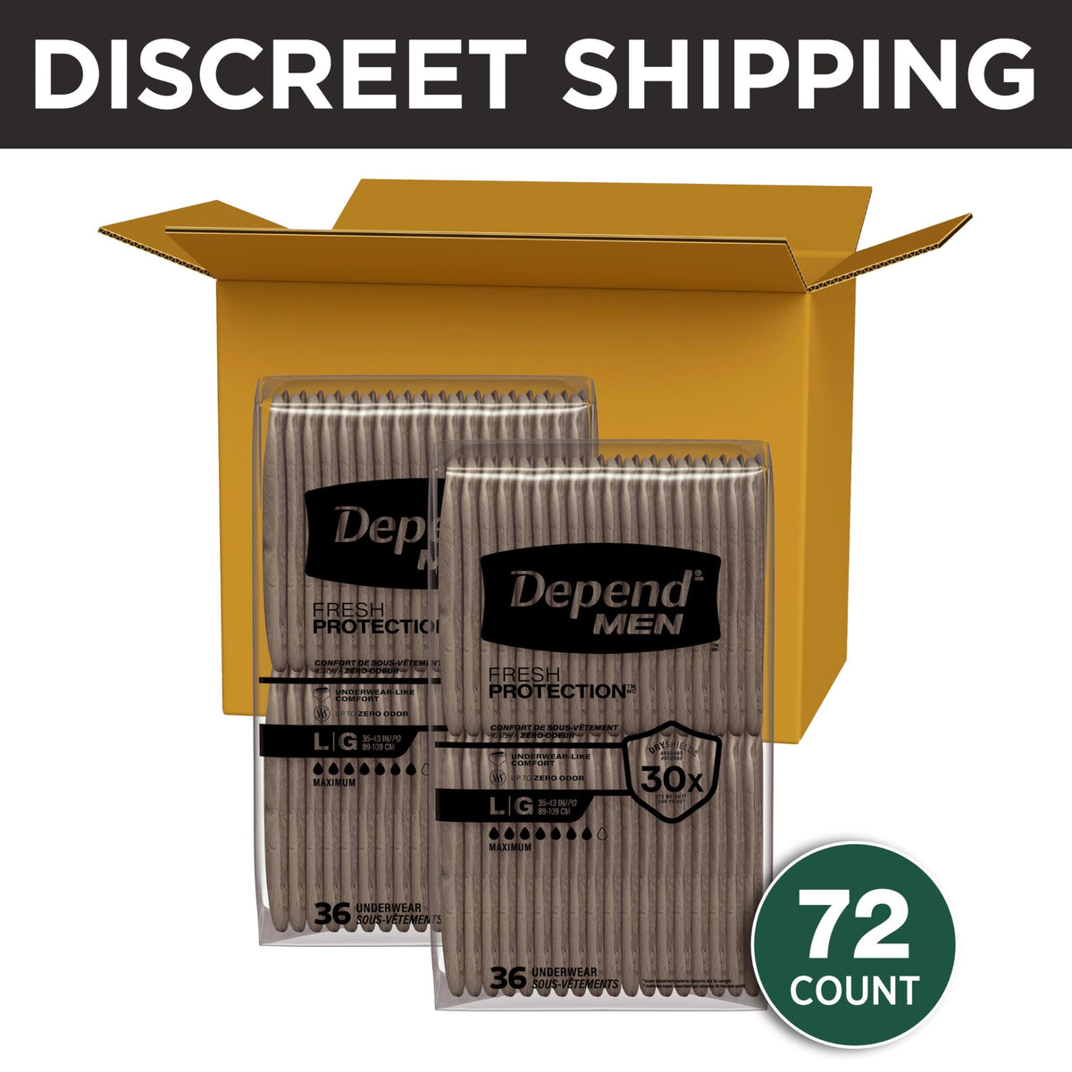 Large 72 Count Adult Diapers C444