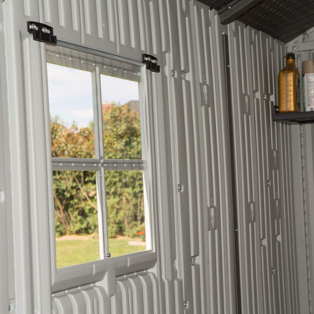 8 x 10 Ft HDPE Storage Shed with Skylight and Window V1582