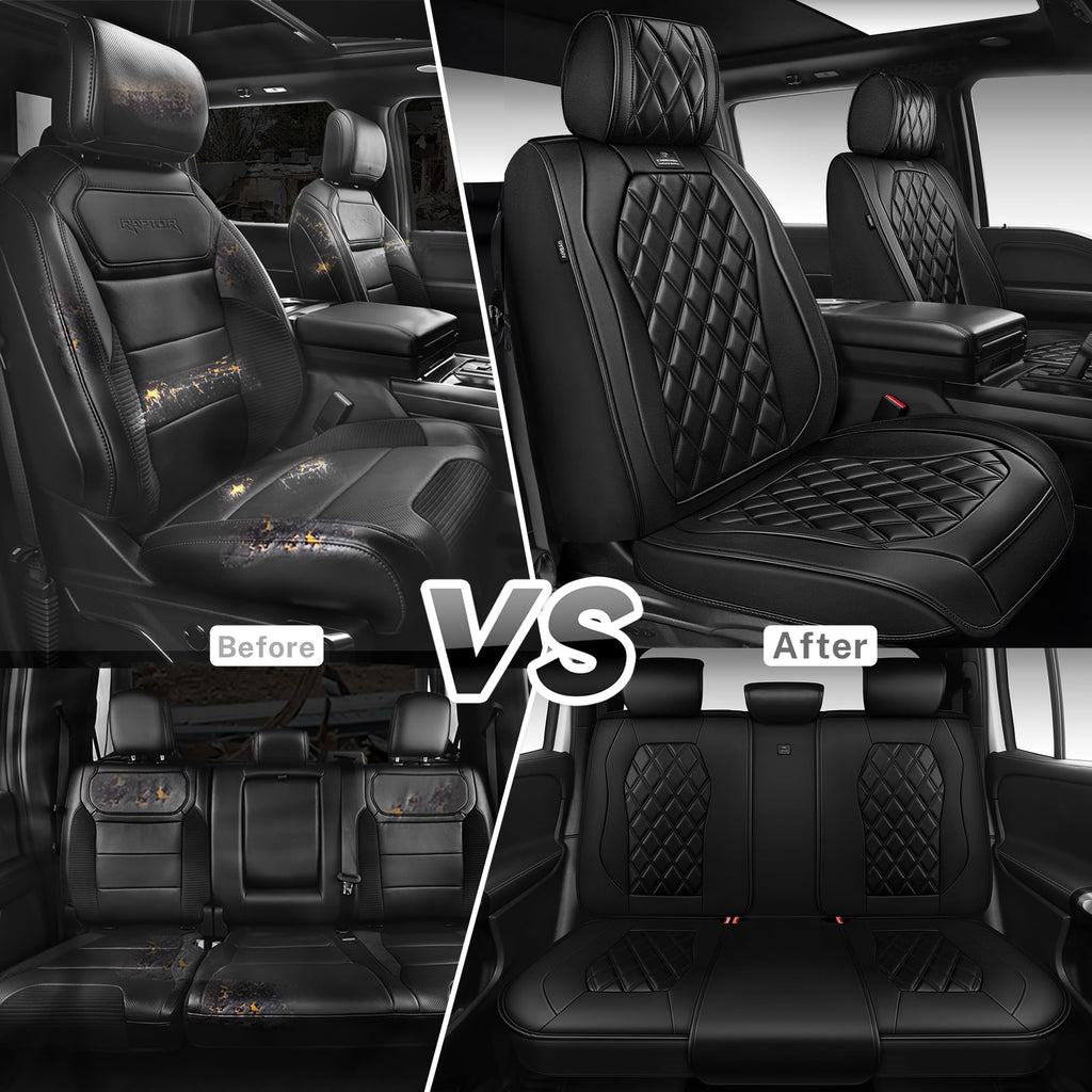 Nappa Leather Car Seat Covers Full Set U83722