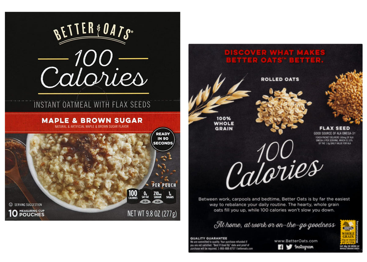 100 Calorie Instant Oatmeal Bundle with Flax Seed S2186