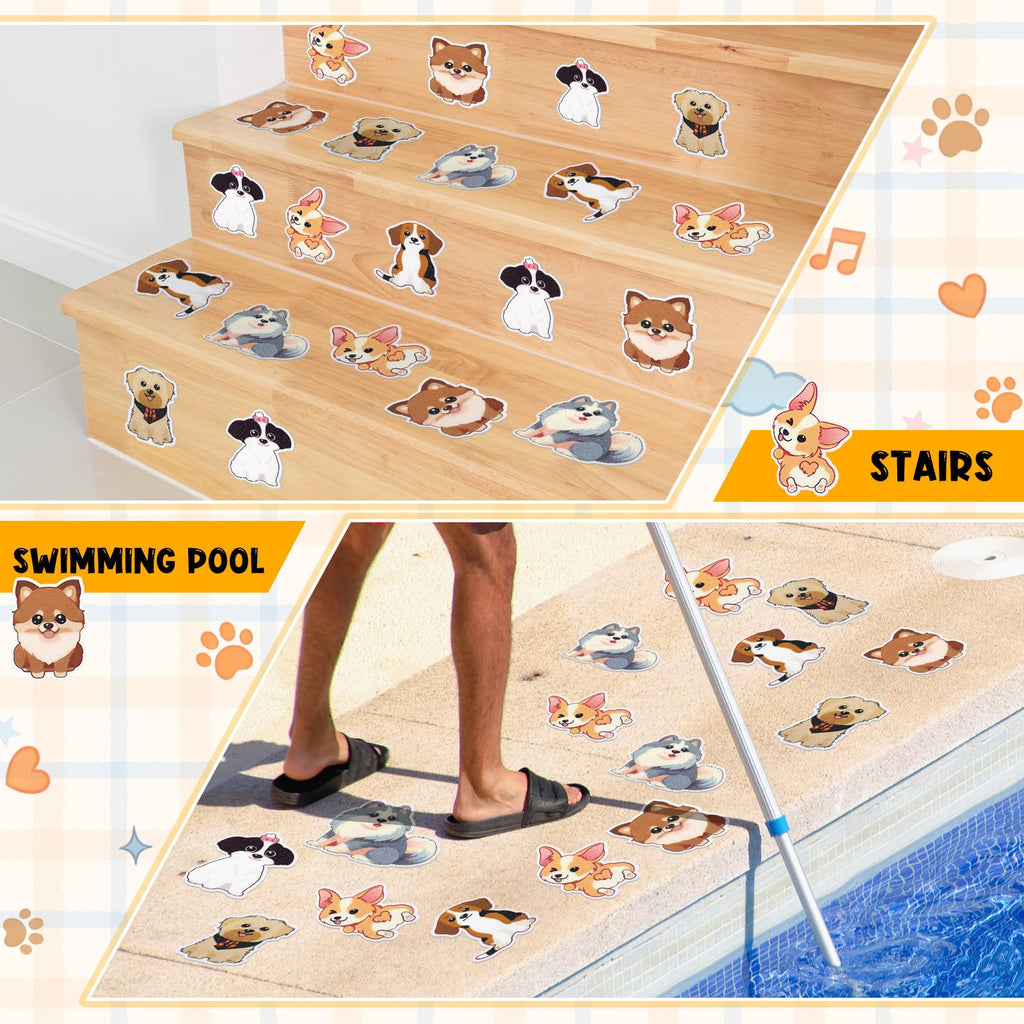 24 Pcs Dog Bathtub Non Slip Stickers E533