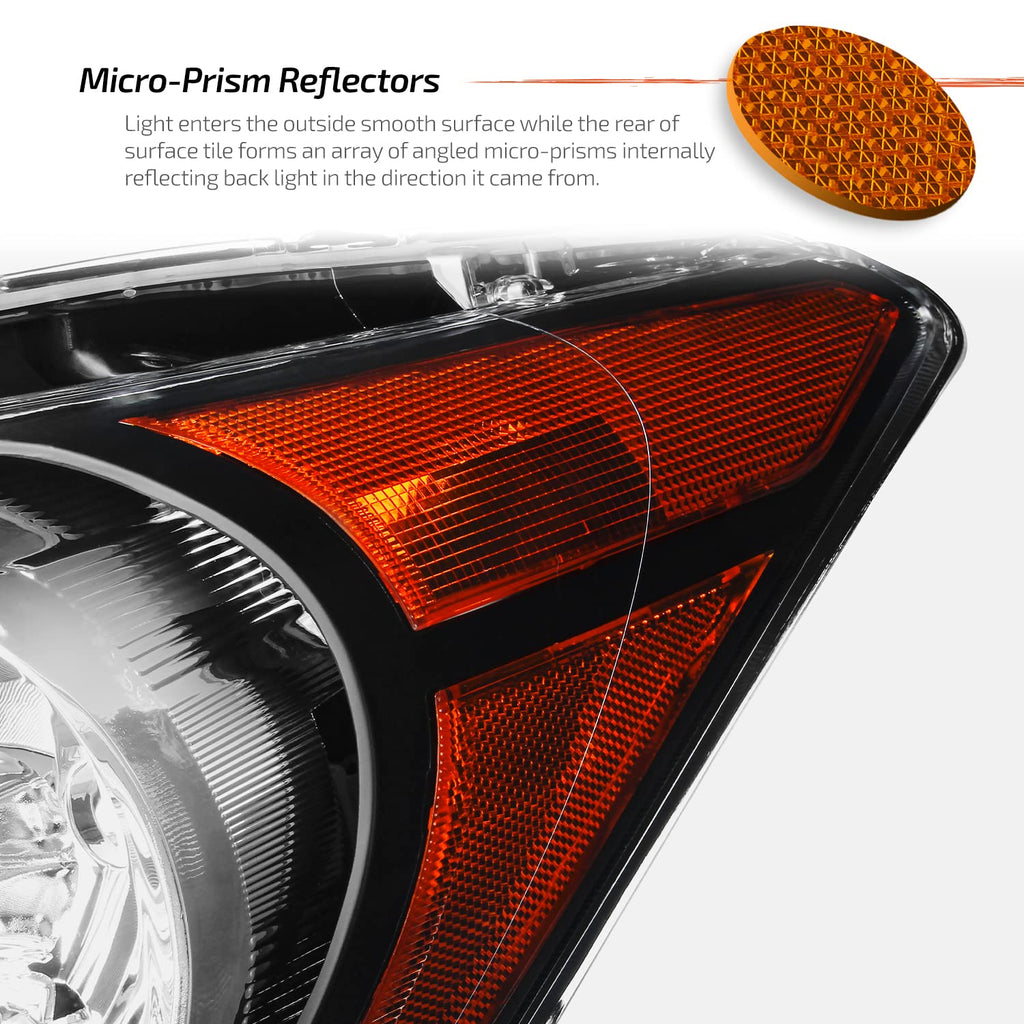 Black Headlights Assembly A3709
