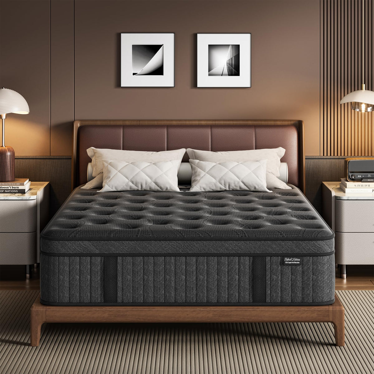 Queen 14 Inch Hybrid Spring Medium Firm Mattress L8654