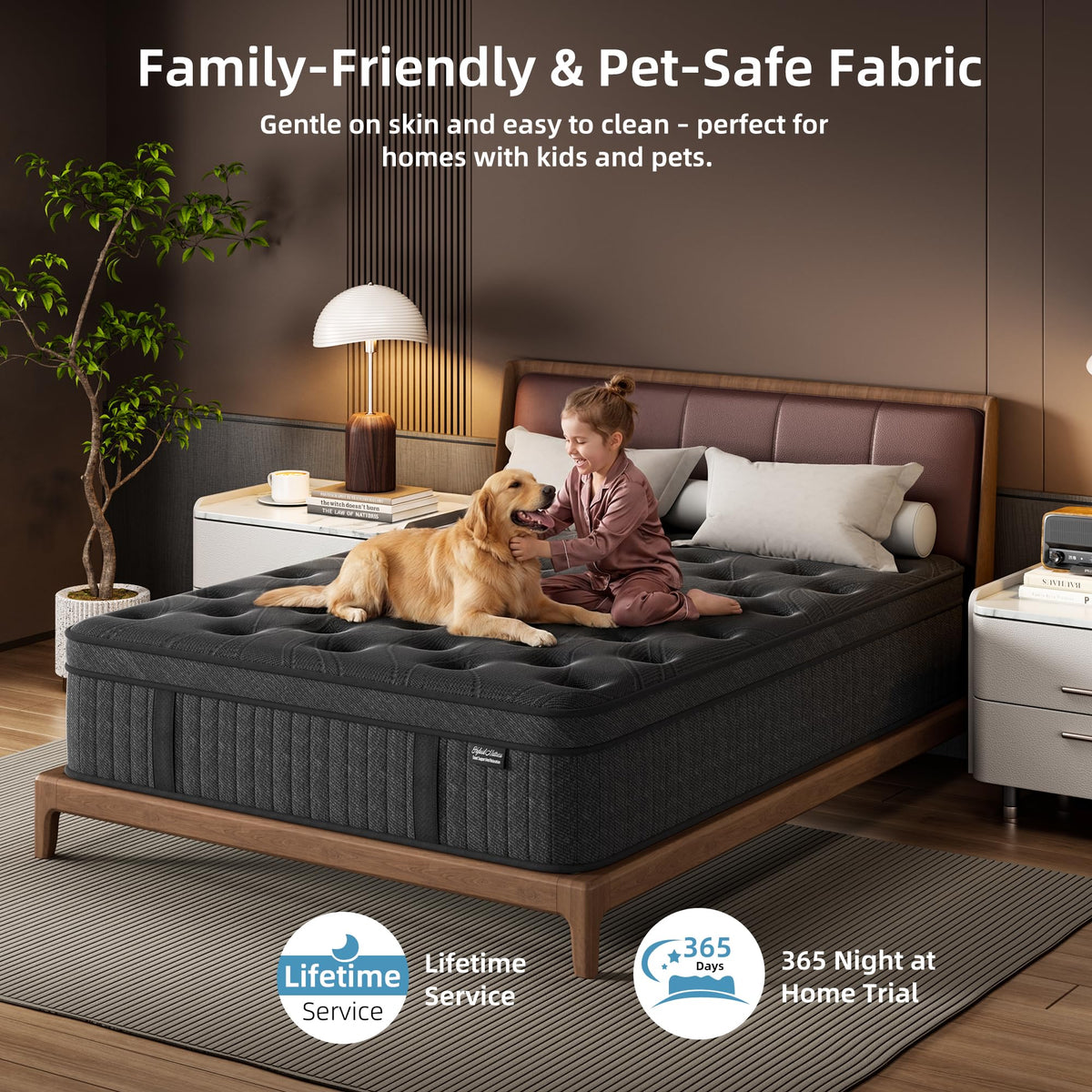 Queen 14 Inch Hybrid Spring Medium Firm Mattress L8654