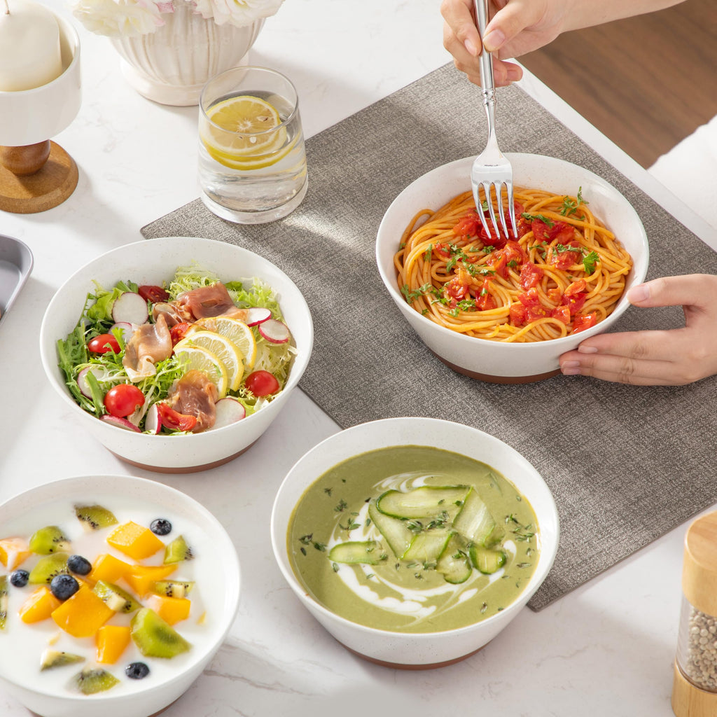 Ceramic Soup Bowl Set of 4 and Baking Dish X47203