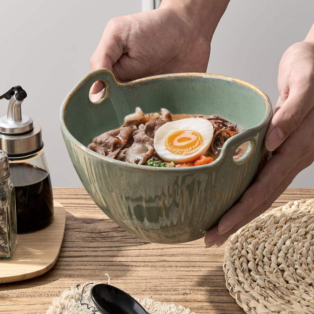 7 Inch Ceramic Ramen Bowl Set of 2 I245778