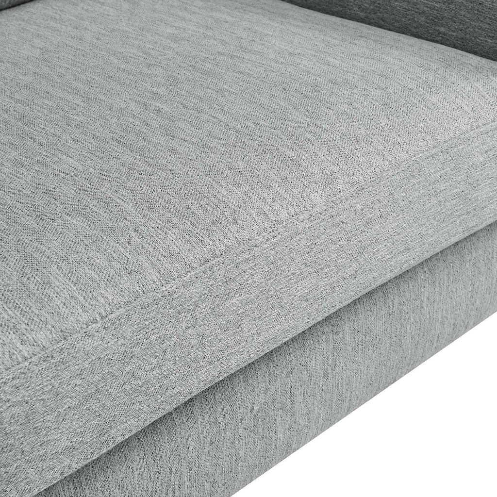 Light Gray Upholstered Fabric Loveseat U49160