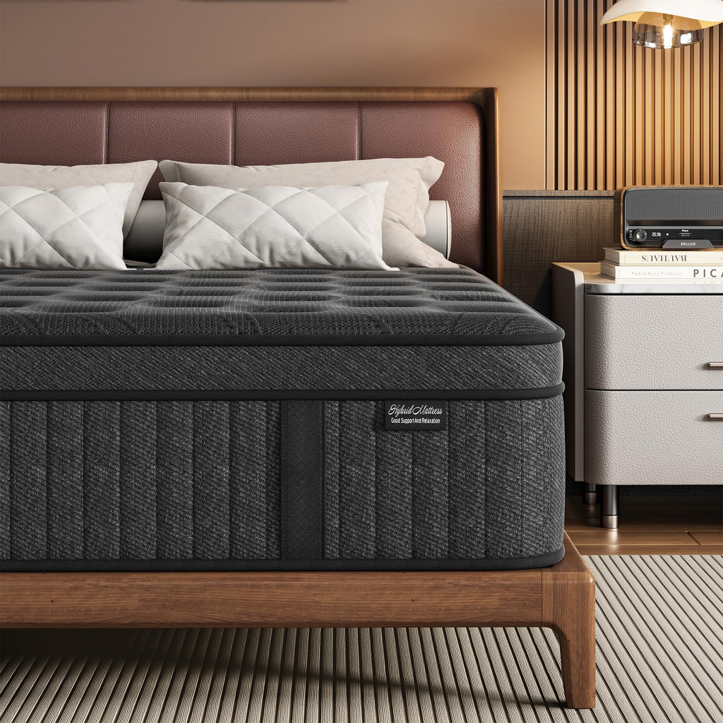 Queen 14 Inch Hybrid Spring Medium Firm Mattress L8654