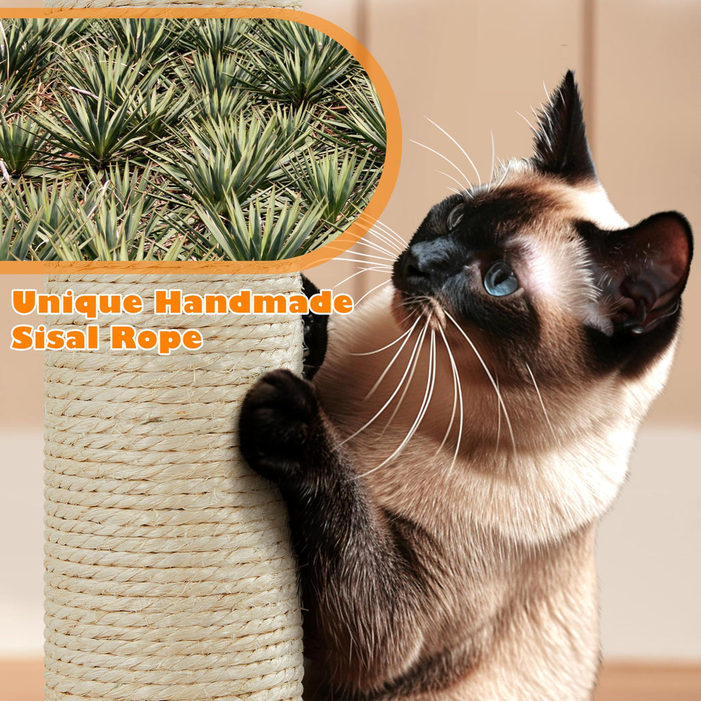 Tall Cat Tree with Condo Scratching Post W219
