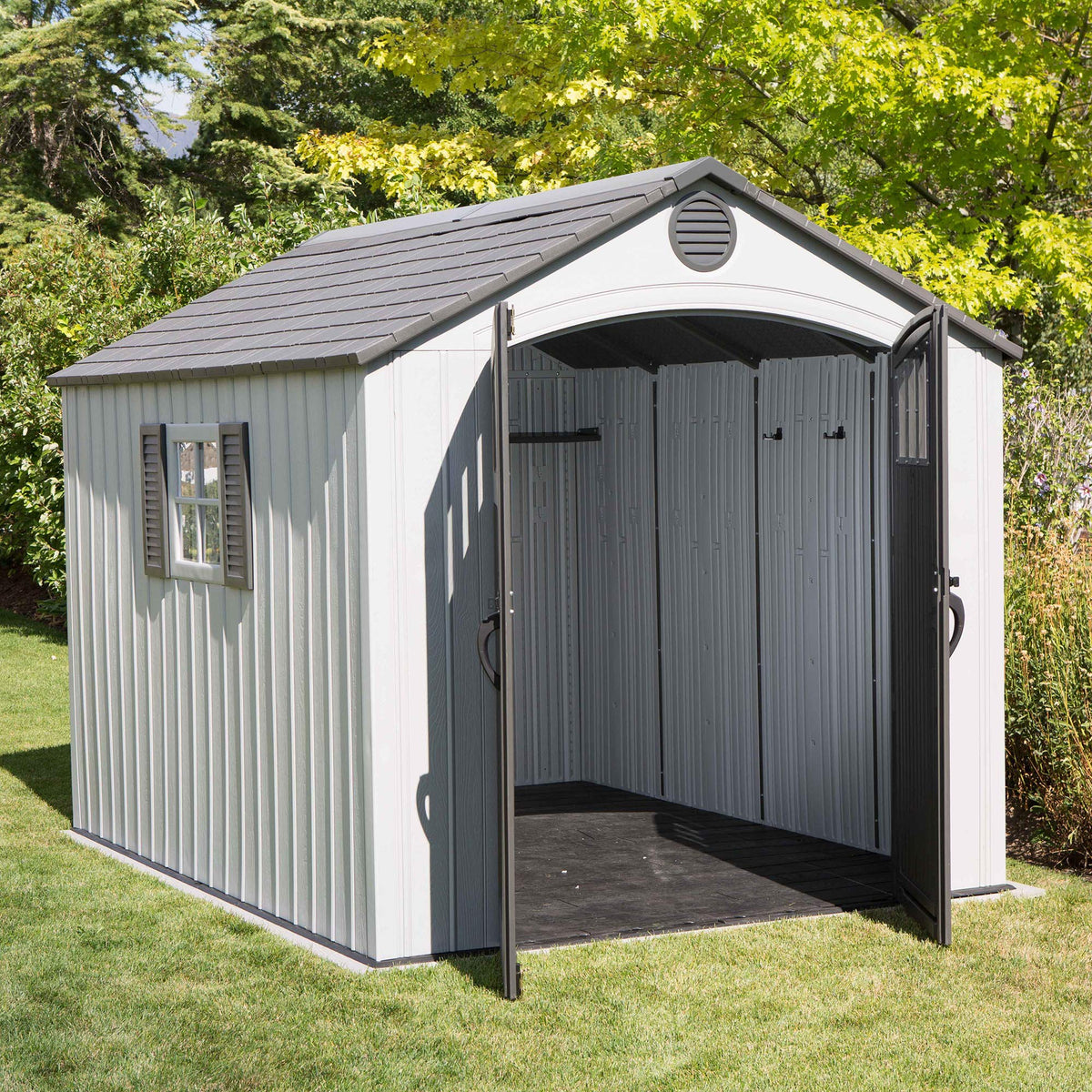 8 x 10 Ft HDPE Storage Shed with Skylight and Window V1582