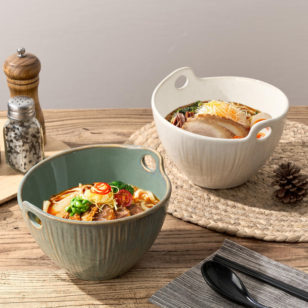 7 Inch Ceramic Ramen Bowl Set of 2 I245778